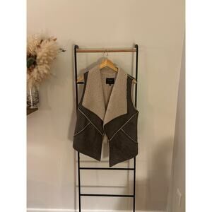 Sanctuary Faux Sheepskin Draped Front Vest - Size M